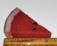 Vintage MTC Faux Realistic Rubbery Small Watermelon Slice Play Food Props Stage picture