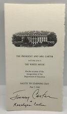 Jimmy Carter & Rosalynn Signed Salute To Learning Day 1980 White House Program picture