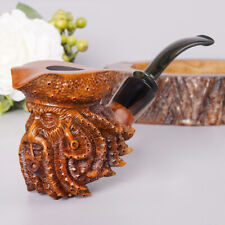 Hand Carved Tobacco Pipe Captain Davy Jones Pirate Tobacco Pipes Rusticated picture