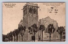 Lima OH-Ohio, Trinity M.E. Church, Antique Vintage Souvenir Postcard picture