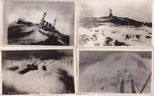Lot 4 Original WWI RPPC Real Photo Postcards USS VERMONT BATTLESHIP STORM 1421 picture