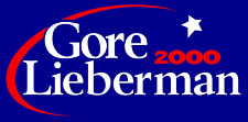 Al Gore Joe Lieberman Replica 2000 President Campaign Bumper Sticker picture