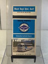 Vintage c 1970 Canadian Brewster Grey Lines Bus Banff Advertising Matchbook picture