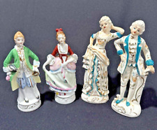 4 Porcelain Lady And Man Figurines Made In Japan 8