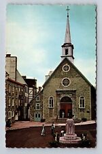 Quebec City Quebec-Canada, Eglise, Notre Dame des Victoires, Vintage Postcard picture