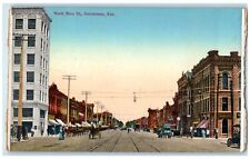 c1910s North Main Street Business Section Hutchinson Kansas KS Unposted Postcard picture