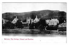 Malvern The College, Chapel, and Pavillion VINTAGE POSTCARD Unposted B&W picture