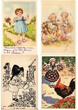 CHILDREN COMIC Mostly ARTIST SIGNED 100 Vintage Postcards (PART 19) (L6150) picture