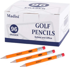 Golf Pencils with Eraser, 2 HB Half Pencils, 3.5