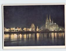 Postcard Cologne on the Rhine Festive Illumination Cologne Germany picture