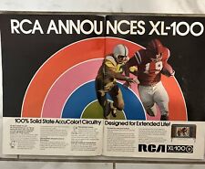 Vintage print Ad  Original 1971 RCA Announces XL 100 Football Players 3 Page Ad picture