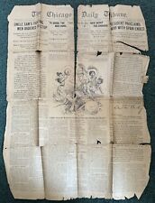 August 13, 1898 Chicago Daily Tribune Front Page Newspaper-Spanish War Ended picture