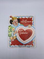 Vintage Valentine’s Day Card Clownin Around Clown Vintage Card picture