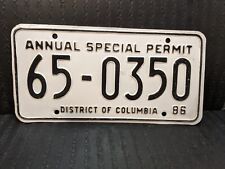 1986 WASHINGTON D.C. DISTRICT of COLUMBIA LICENSE PLATE ......... (65 0350) picture