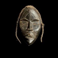 African Tribal Face Mask Wood Hand Carved Wall Hanging Kuba Dan Mask -G1816 picture