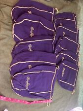 Crown Royal 1.75L XL Extra Large Purple & Gold Drawstring Bags 12 inch Set of 10 picture