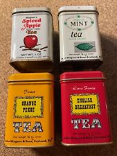 4 Vintage John Wagner and Sons   Empty  Small Tea  Tins   picture