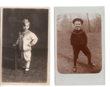 RPPC Postcards (Lot of 2): Young boys in sailor suits picture