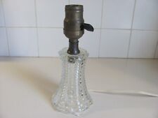 Vintage Small Clear Glass Lamp - Circa 1940's - 8 1/2