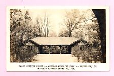 Large Shelter House Audubon Memorial Park Henderson Kentucky 1930s Postcard RPPC picture