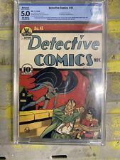 1940 D.C. Comics Detective Comics 45 CBCS 5.0. 3rd Joker Appearance. Restored picture