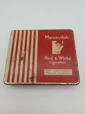 Vintage Rare Marcovitch Red & White Cigarette Tin picture
