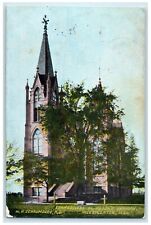 1908 Evangelical St. Peters Church Chapel Miles Center Illinois Vintage Postcard picture