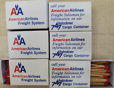 6 BOXES VINTAGE WOOD MATCHES American Airlines Vintage  picture
