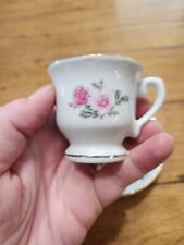 Antique New Hall Hand Painted Tea Cup Bowl & Saucer Floral Hard Paste Handleless picture