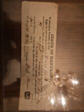 Antique Arrest Warrant From 1825 From The State Of Maryland picture