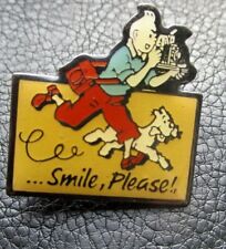 Tintin & Hergé - Old Pin Advertising - Off Trade - Engraved - Yellow Variant-1992 picture