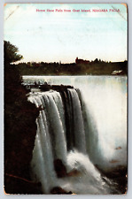 Vintage Postcard Horse-Shoe Falls from Goat's Island Niagara Falls New York Old picture