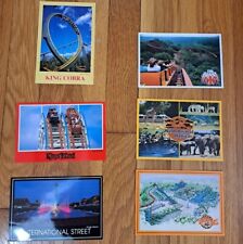 Kings Island Vintage Lot of 6 Post Cards Unused King Cobra Racer Beast Collect picture
