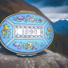 Halcyon Days English Enamels A Year to Remember 1990 Trinket Box picture