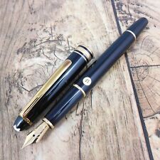 MONTBLANC MEISTERSTUCK 14K-585 FOUNTAIN PEN VINTAGE BLACK GOLD GERMANY A236 picture
