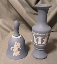 Vintage Wedgwood Jasperware Bell Fairy Made For Danbury Mint & Wannabe Vase picture