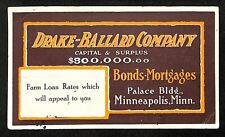 Drake-Ballard Company Farm Loans Minneapolis Ink Blotter c1920's-30s picture