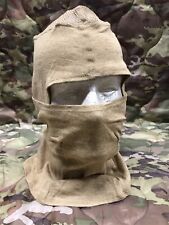 USMC Frog Balaclava Fire Resistant Protective Face Shield Tan Small / Medium NOS picture