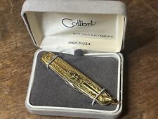 Beautiful Colibri Gold Electroplate  Pocket Knife Vintage /w box picture