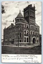 Springfield Missouri MO Postcard Federal Building Exterior Roadside 1906 Antique picture