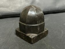 19c OLD ANCIENT HAND CARVED BLACK STONE MOSQUE DOME MINAR BOOK/DOOR STOPER USE picture