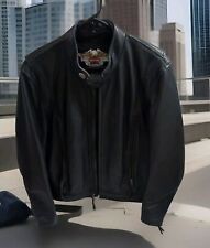 Harley Davidson Men's  WILLIE G Black Leather Jacket WHEEL Large picture