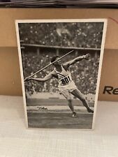Vtg “Card” Javelin Throw 1936 Olympics Berlin Germany #14 picture