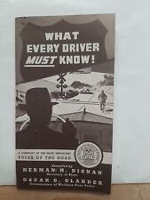 1943 What Every Driver Must Know Michigan Manual Booklet picture