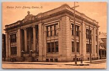 Canton Ohio~Downtown Canton Public Library~c1910 Postcard picture