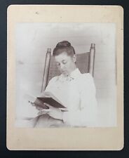 c. 1900 Cabinet Card, Woman Reading a Book  picture