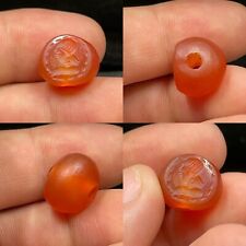 Sassanian Old Carnelian Agate Intaglio Seal Stone Stunning Rare Stamp Bead picture