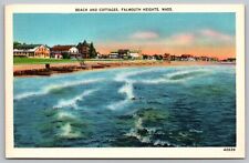 Falmouth Heights Beach And Cottages, Mass Postcard picture