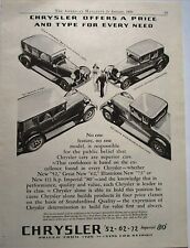 1928 Chrysler Lineup car ad picture