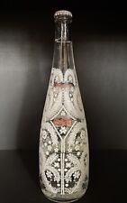 Vintage 2008 Evian Christian Lacroix Collectible Glass Water Bottle Floral Lace picture